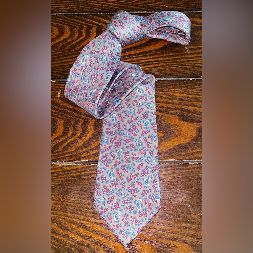Dior Lavender Tie with Pink and Blue Paisley Pattern